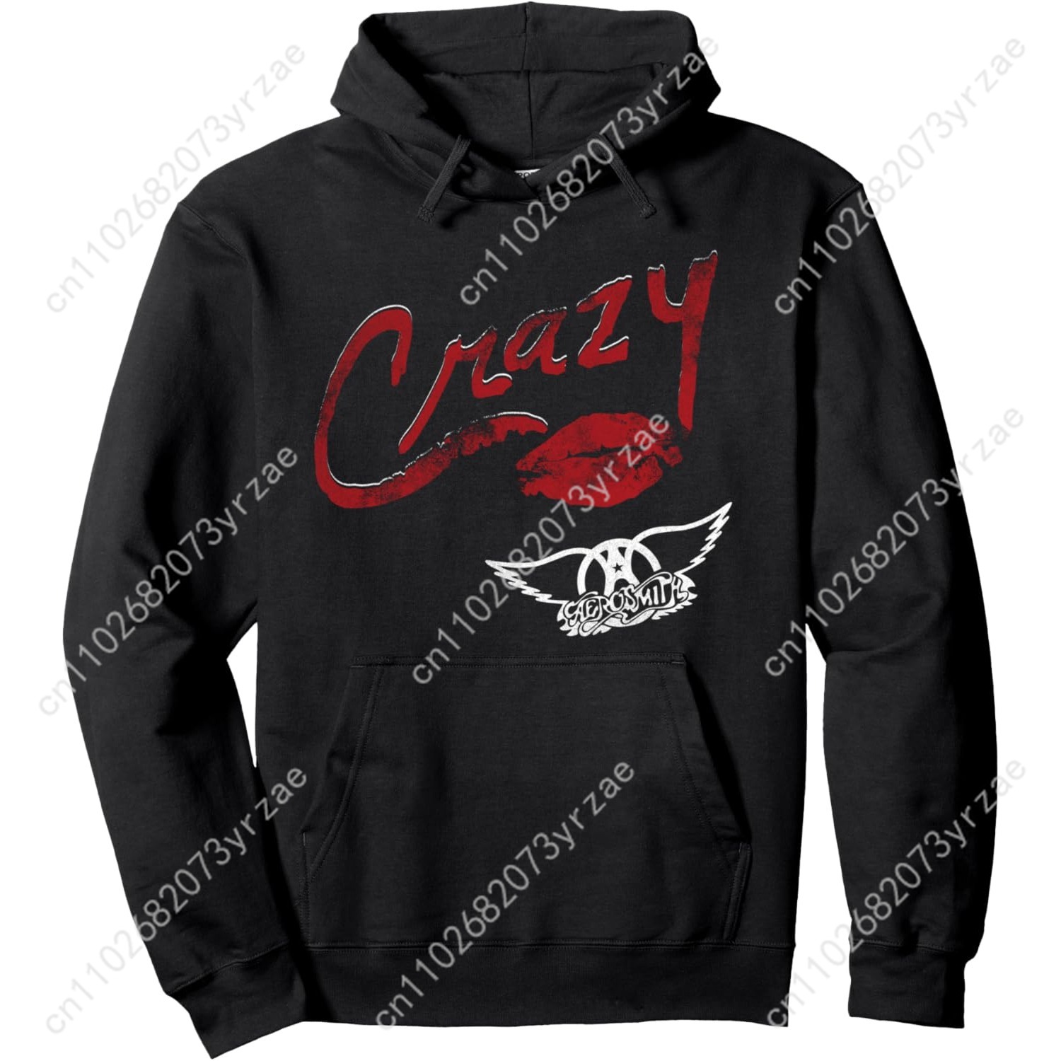 Women'S Fashion Sweatshirts - Retro Aerosmith Crazy Pullover Hoodie Mens