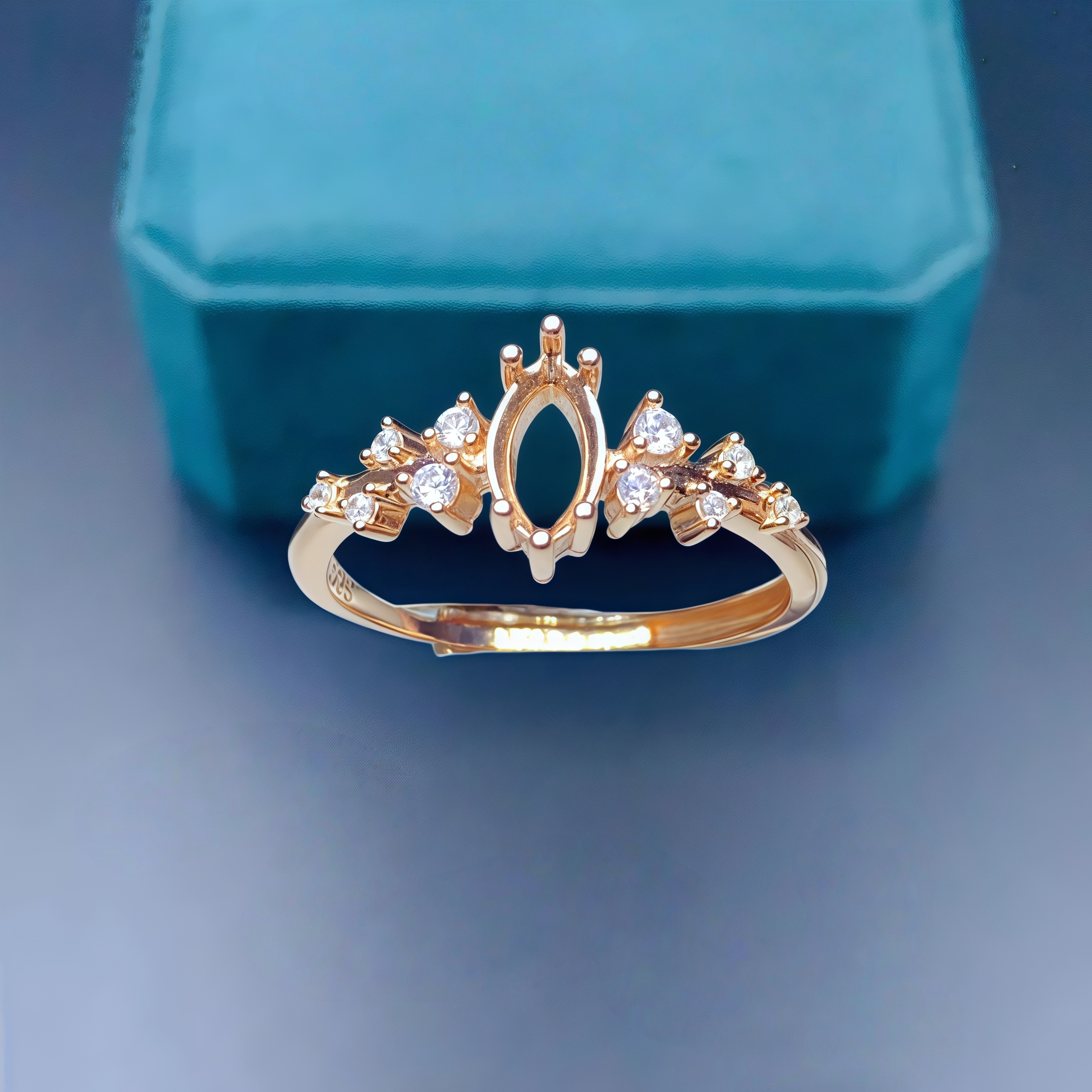 Women Fashion Rings - Setting 4*8mmHorse eye Shape Stone Fashion