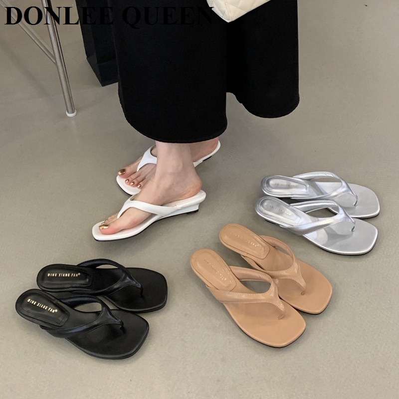 Women Queen Fashion - Fashion Clip Toe Wedges Low Heels