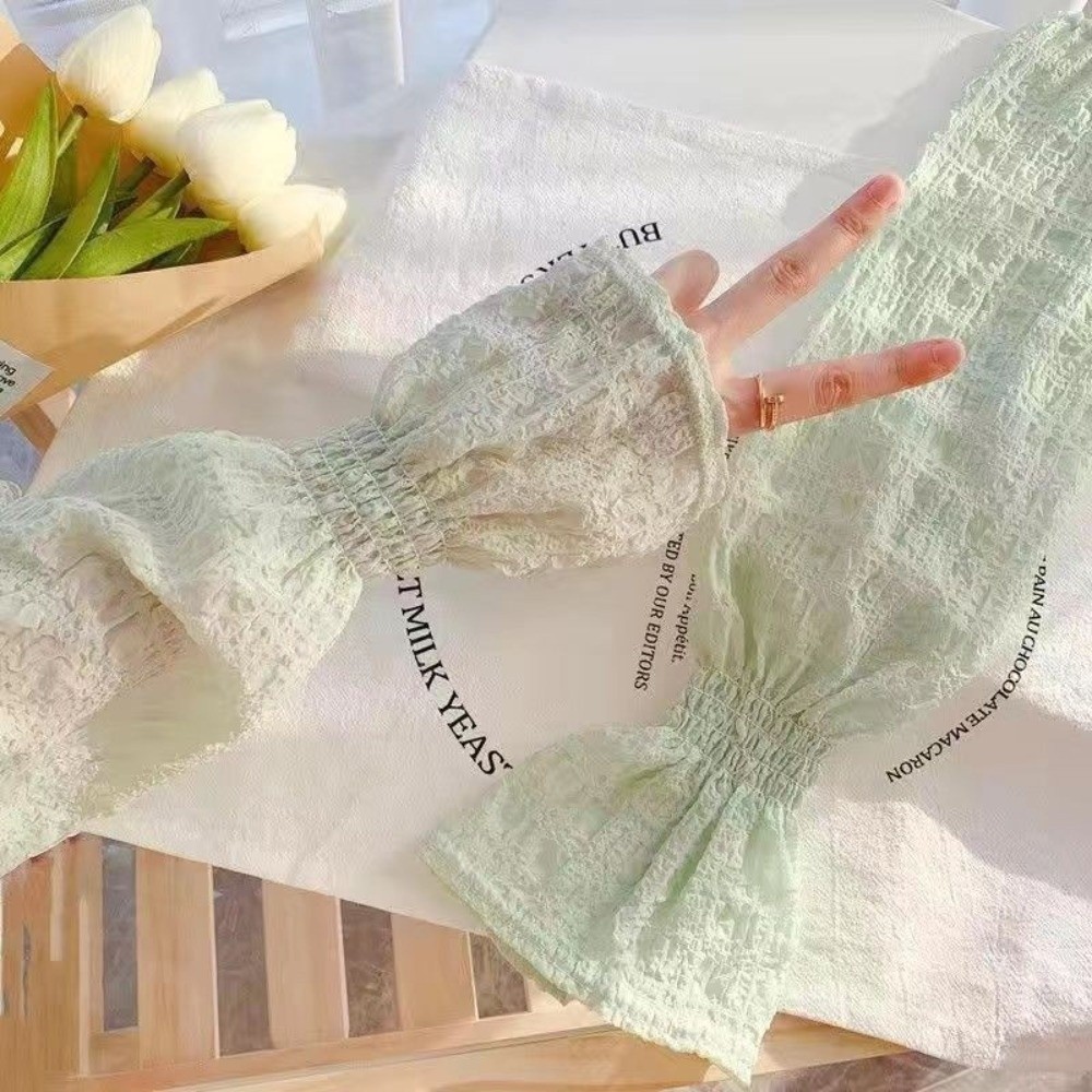 Women'S Fashion Gloves - Fashion Lace Mesh Sun Protection Sleeves
