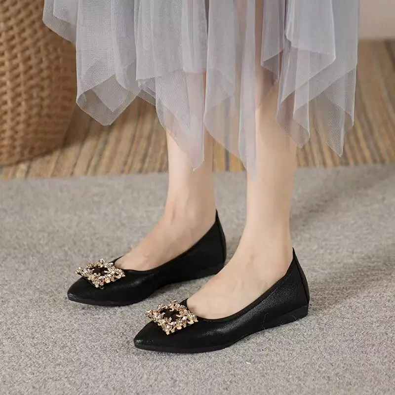 Women'S Fashion Quick Delivery - Women's Flat Shoes Gold Pointed Toe