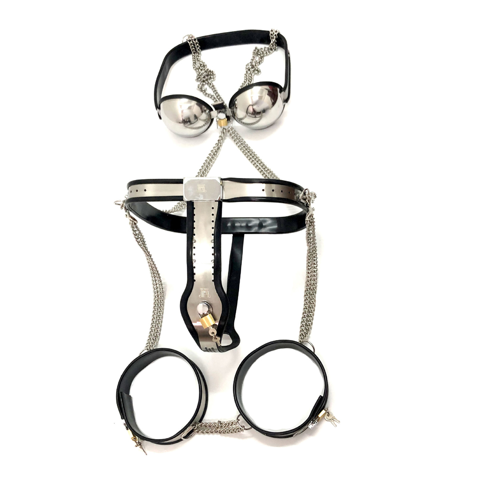 Women'S Fashion Gifts - 3pcs/set Chastity Belt Device Stainless Steel