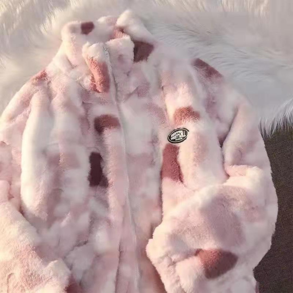 Sherpa Coat Women - New Women's Tie Dye Lamb Fleece