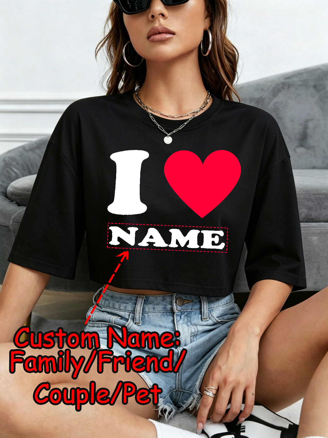 Women Fashion Names - DIY Custom Name Couple Summer Women