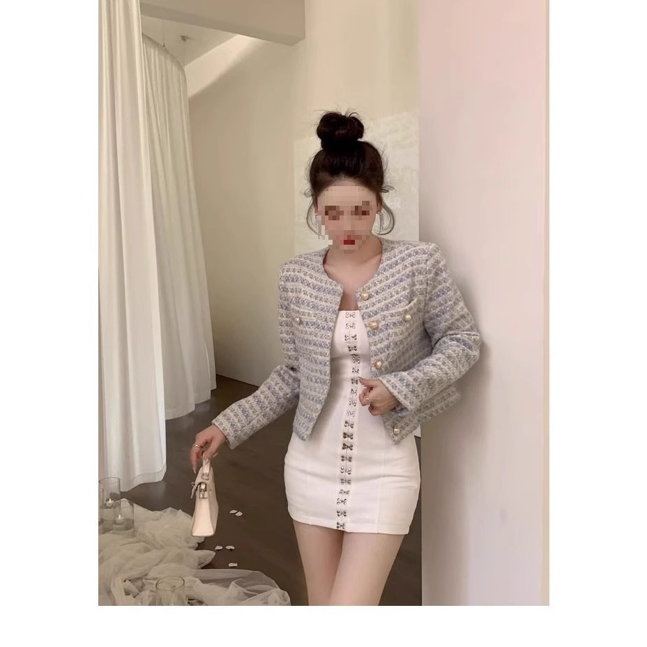 Sherpa Coat Women - Tweed Jacket Cream Womens Autumn Sherpa
