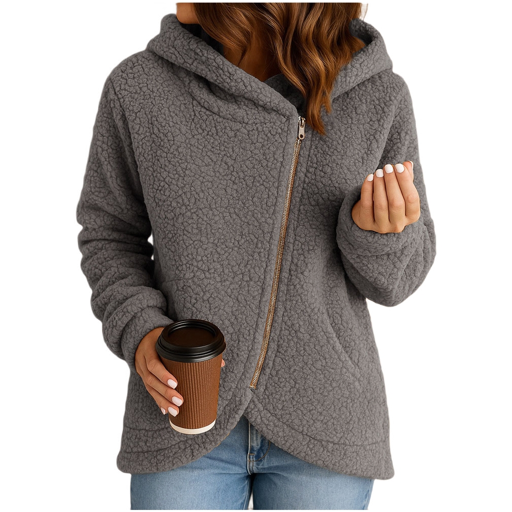 Sherpa Coat Women - Women Warm Hooded Jacket Autumn Winter