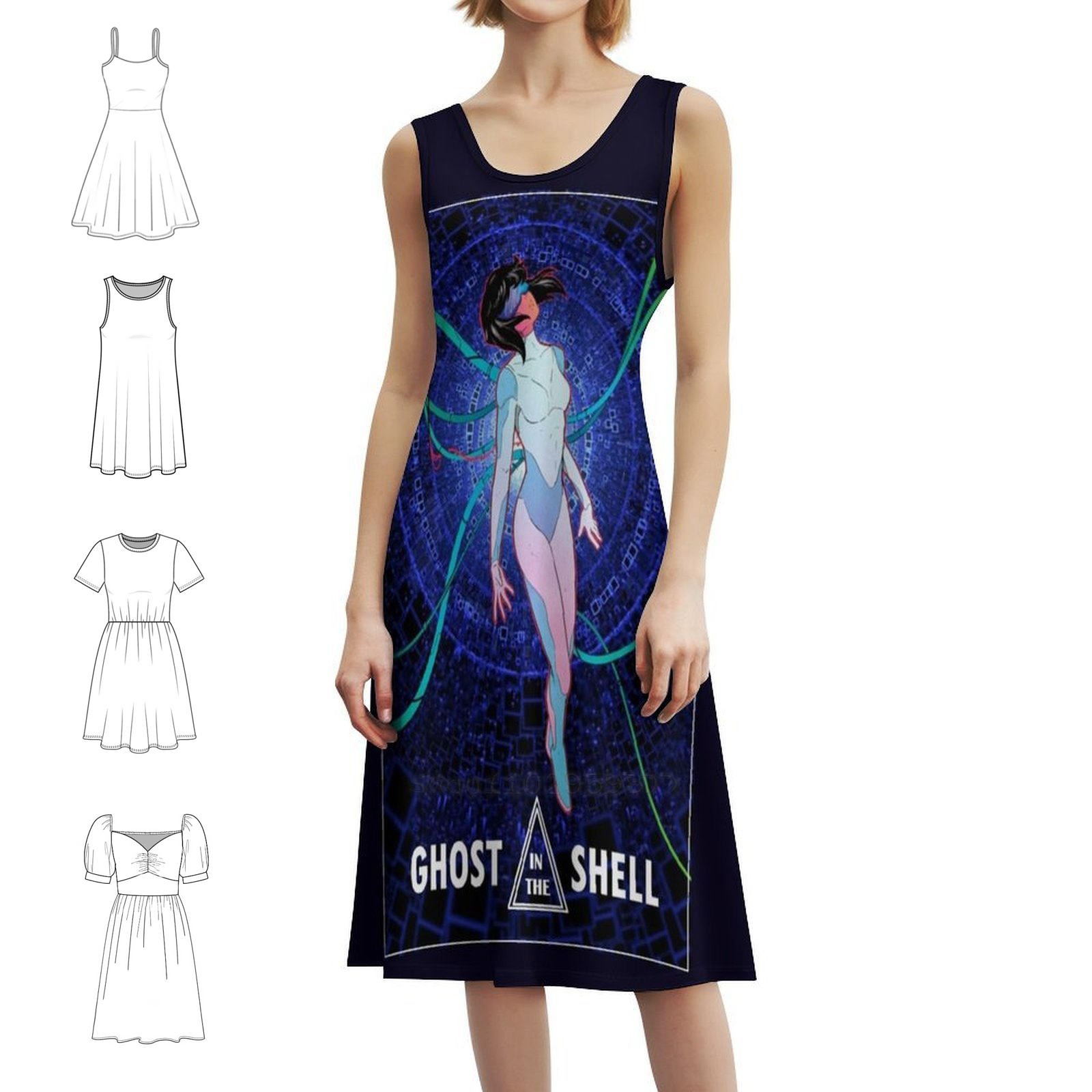 Women Fashion Gown - Ghost In The Shell Boho Chic