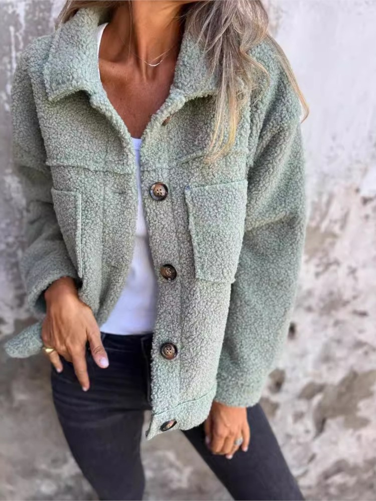 Sherpa Coat Women - Casual Solid Jackets Coat For Women