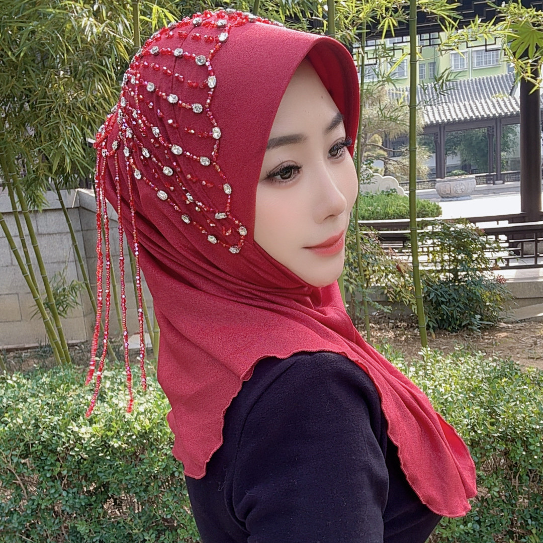 Women Fashion Hats - Africa Ethnic Hats Hijab Black Luxury