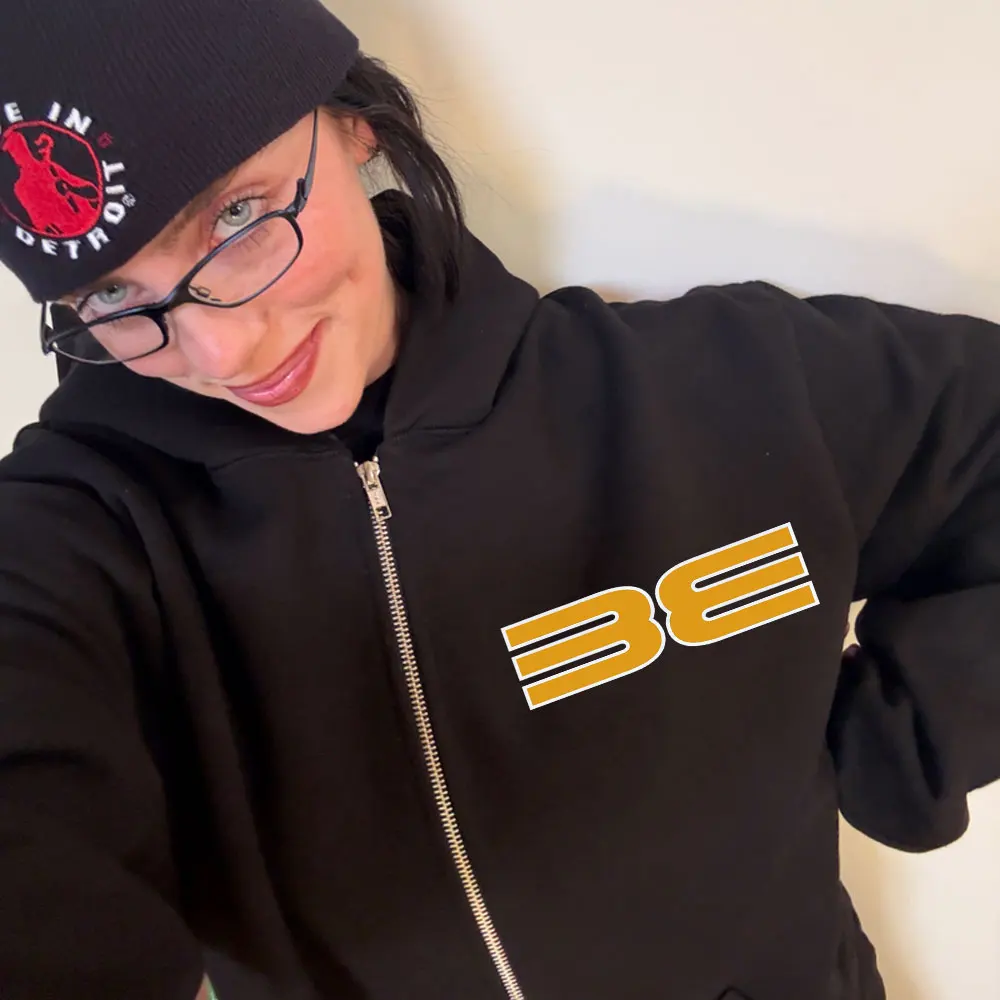 Women'S Fashion Zip Hoodie - Hit Me Hard and Soft 2025