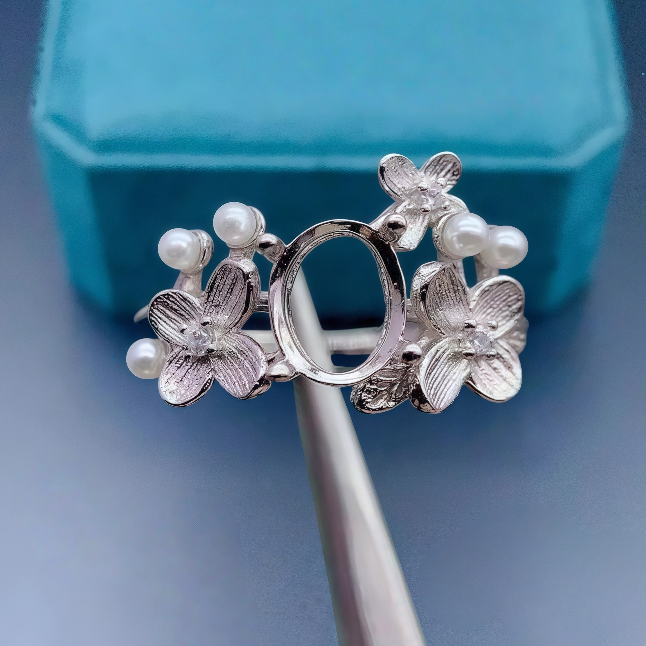 Women Fashion Rings - Setting 6*8mmEllipse Stone Fashion DIY Empty