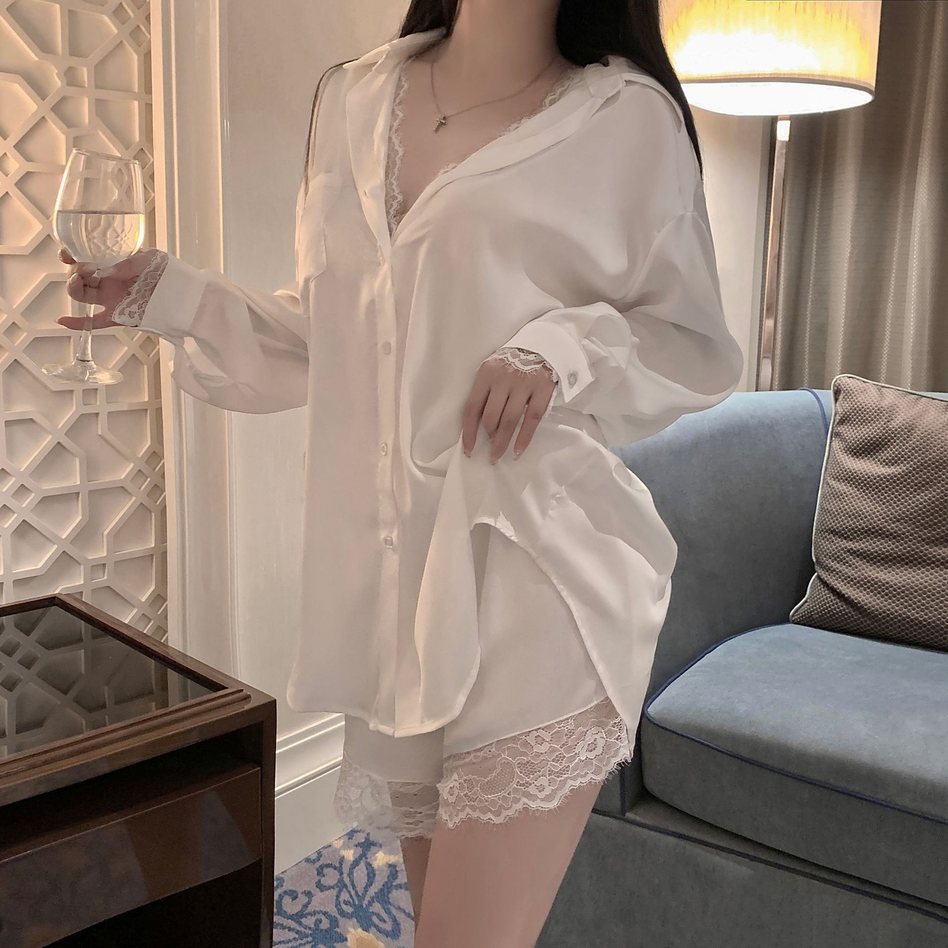 Trend Women Fashion - Ladies sexy boyfriend style shirt sexy