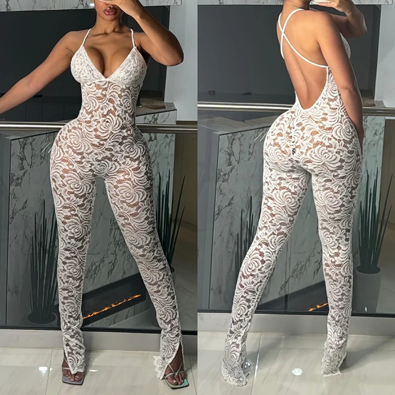 Women Sexy Cross Backless Jump - Women'S Fashion Overalls のレビューと価格