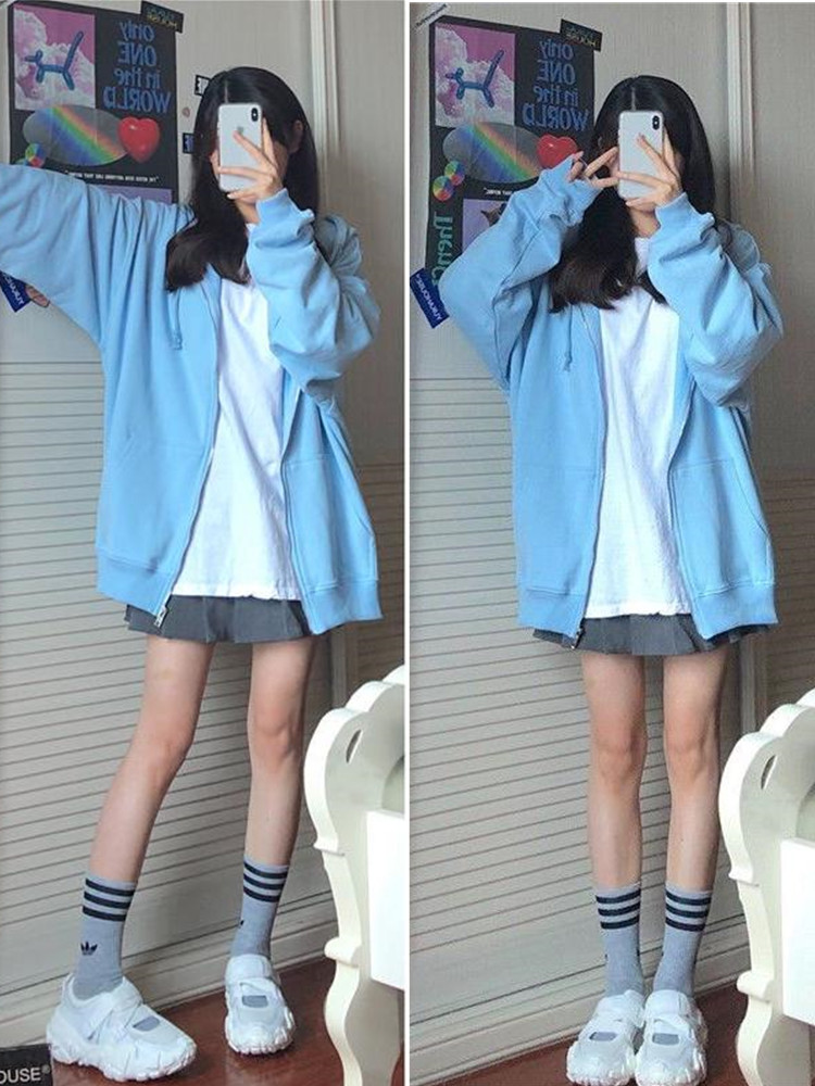 Oversized Hooded Sweatshirts K - Women'S Fashion Zip Hoodie のレビューと価格