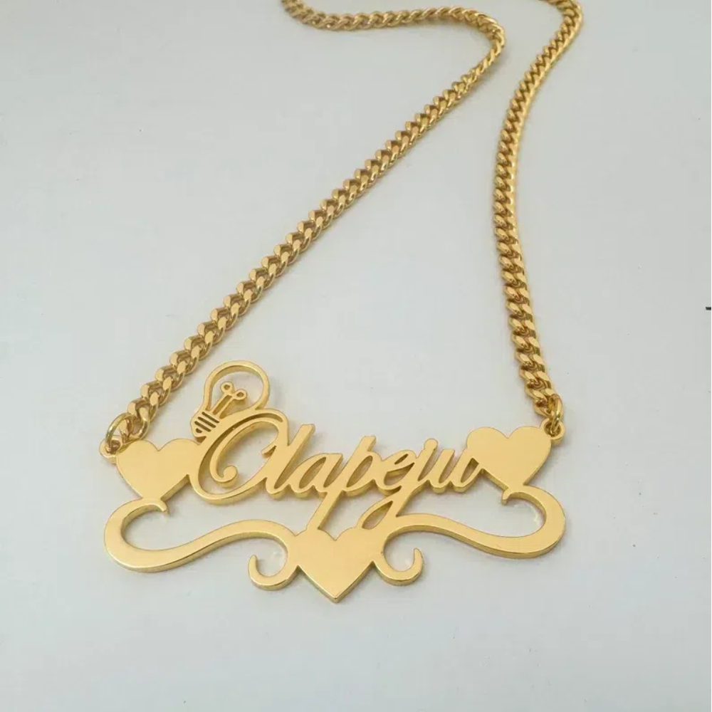 Handcrafted Gold Color Name Ne - Women Fashion Names のレビューと価格