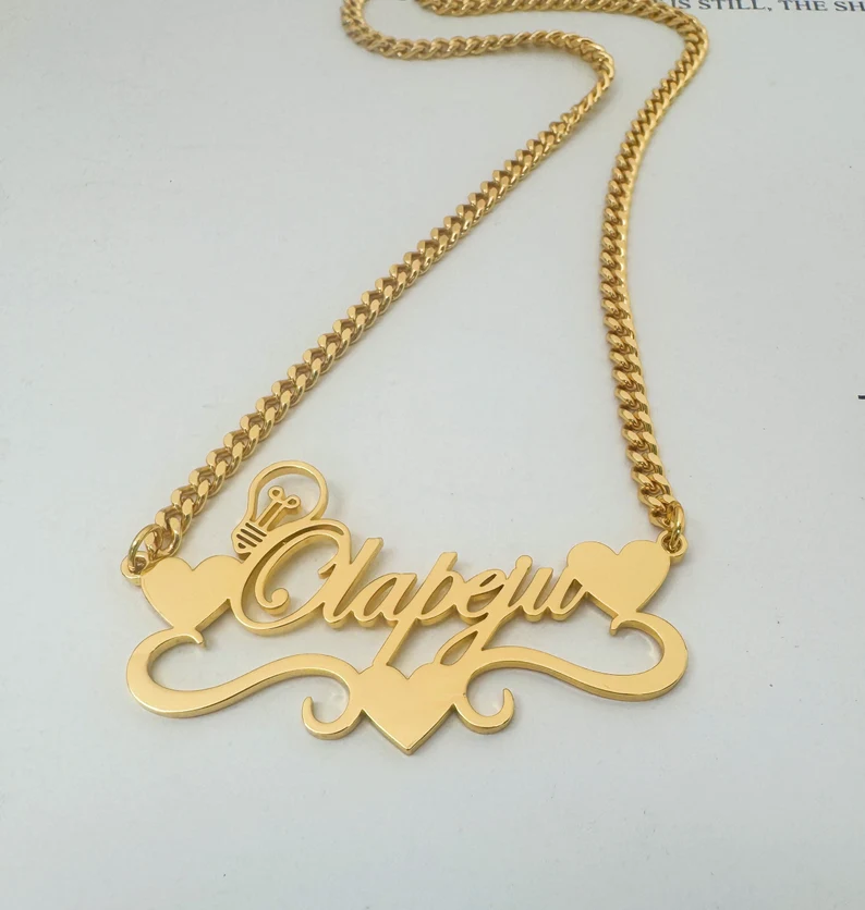 Handcrafted Gold Color Name Ne - Women Fashion Names のレビューと価格