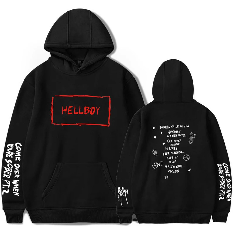 2022 New Lil Peep HEllBOY Hood - Women'S Fashion Sweatshirts のレビューと価格