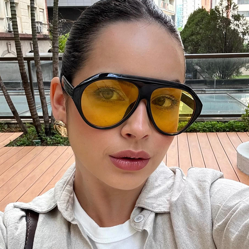 Fashion Oversized Pilot Sungla - Women'S Fashion Eyeglasses のレビューと価格