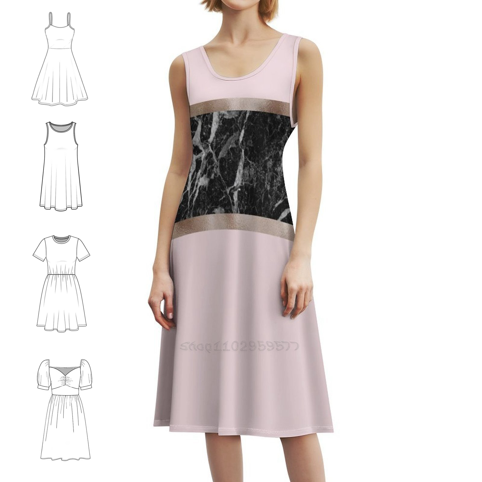 Strawberries And Cream-Black M - Women Fashion Gown のレビューと価格