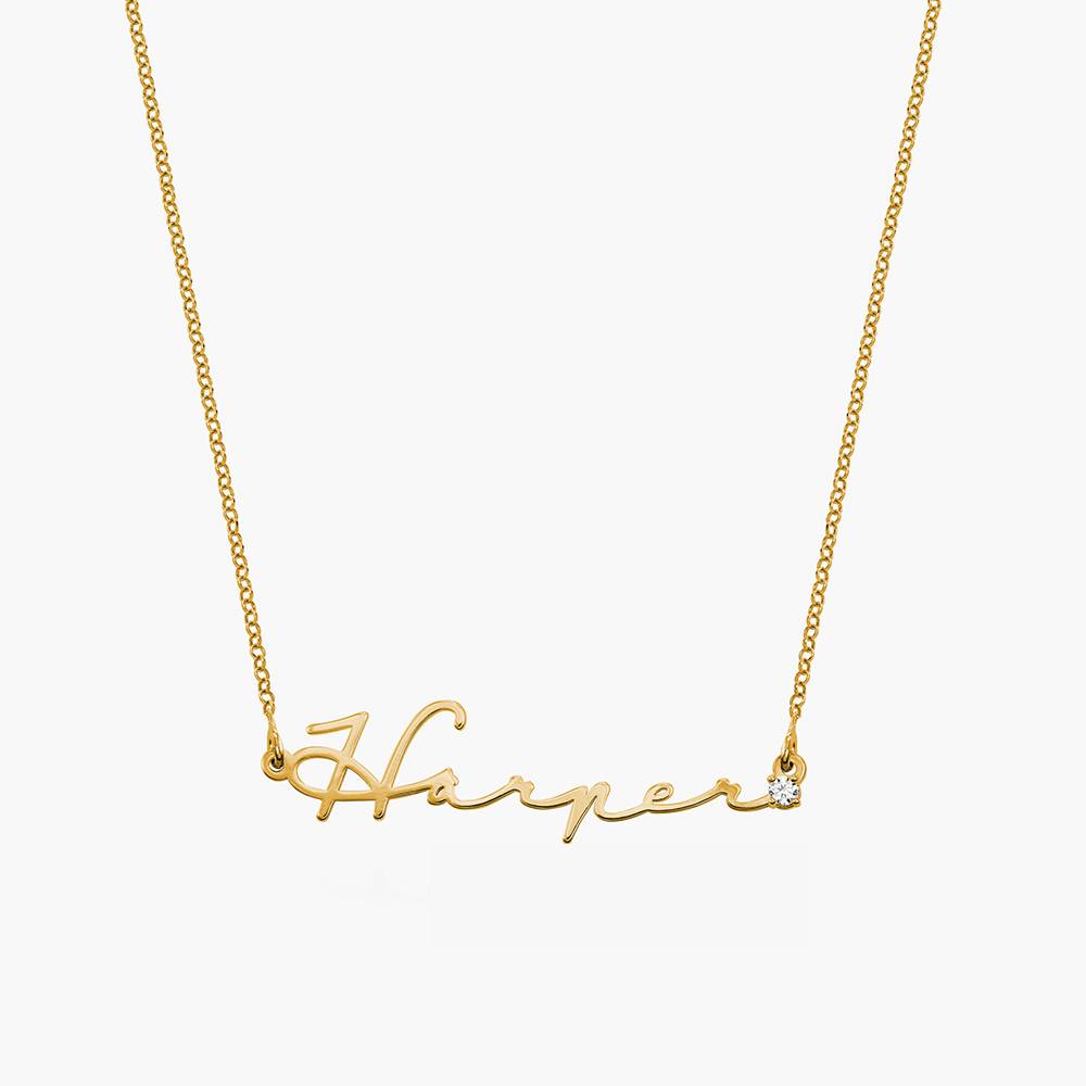 NAME NECKLACE WITH DIAMOND - G - Women Fashion Names のレビューと価格