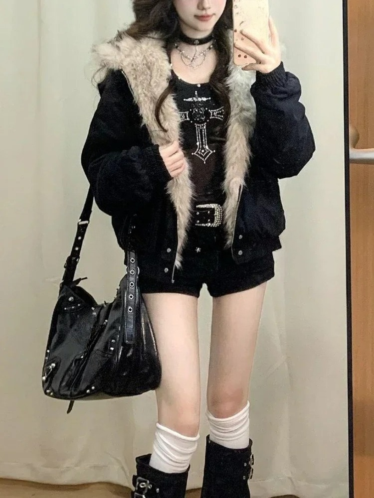 Y2k Gothic Vintage Black Zip U - Women'S Fashion Zip Hoodie のレビューと価格