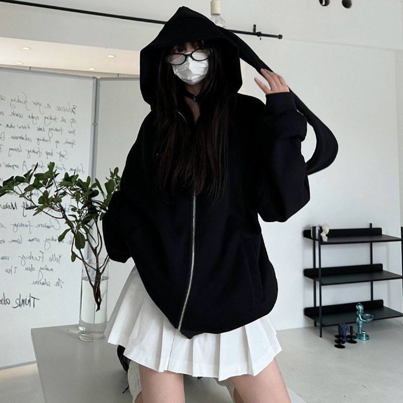 2025 Autumn Kawaii Bunny Big E - Women'S Fashion Zip Hoodie のレビューと価格