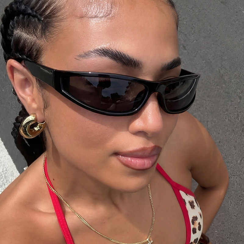 Y2K Narrow Rectangle Wrap Arou - Women'S Fashion Eyeglasses のレビューと価格