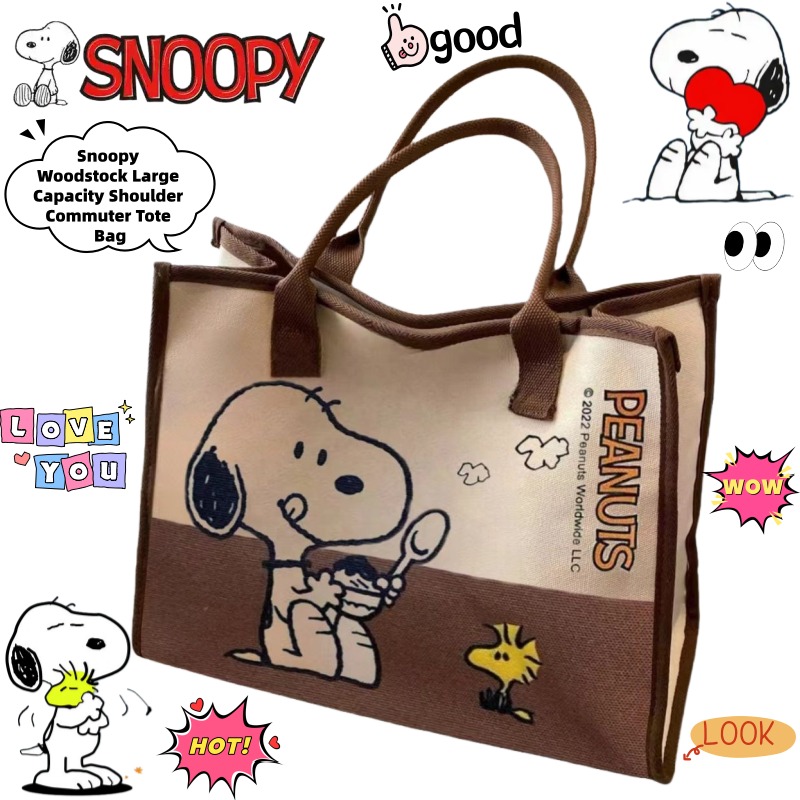 Snoopy Woodstock Cartoon Large - Canvas Tote Bag のレビューと価格