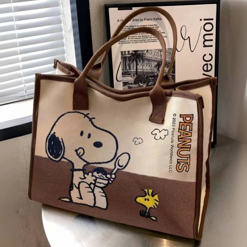 Snoopy Woodstock Cartoon Large - Canvas Tote Bag のレビューと価格