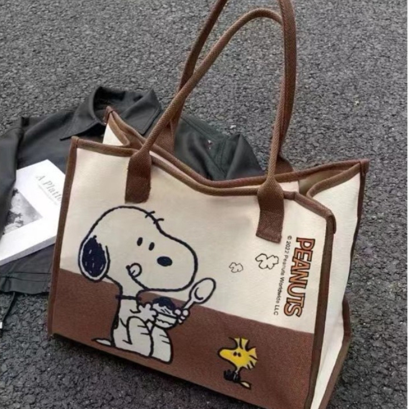 Snoopy Woodstock Cartoon Large - Canvas Tote Bag のレビューと価格