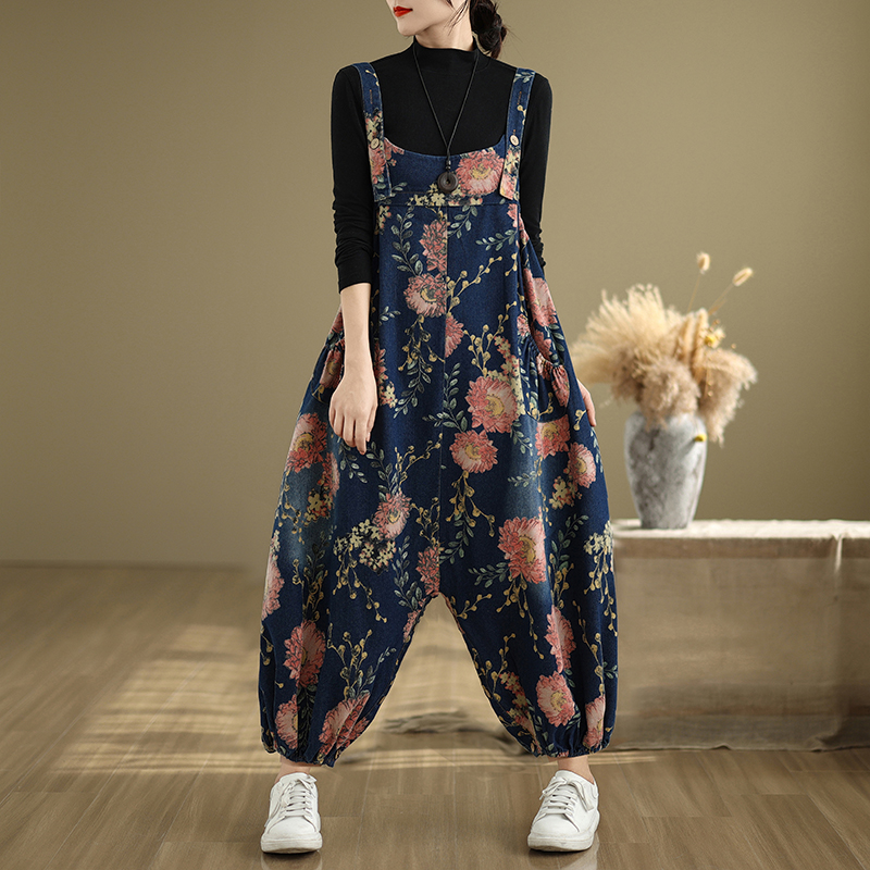 Loose Casual Denim Overalls fo - Women'S Fashion Overalls のレビューと価格