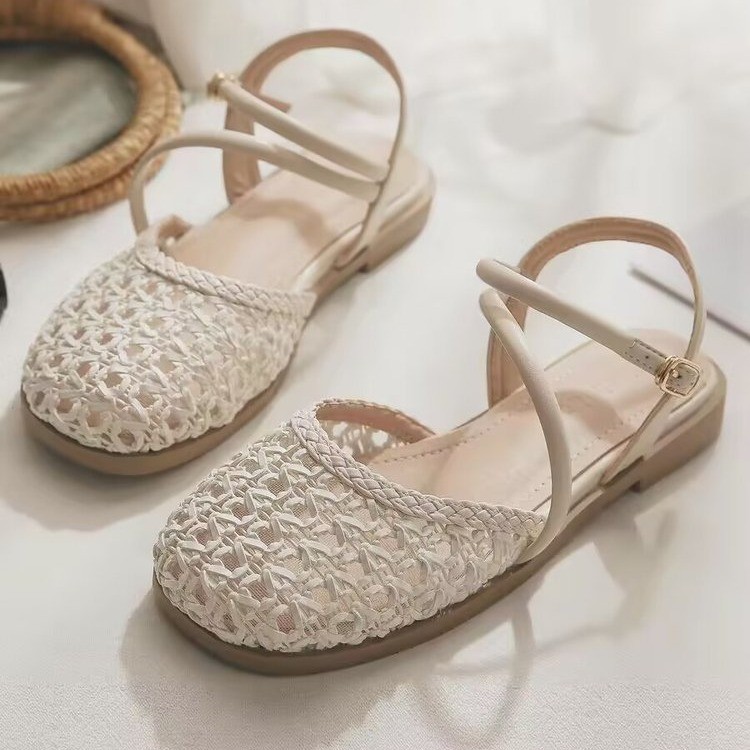 French-style Closed-toe Sandal - Women Fashion Style のレビューと価格