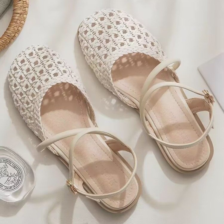 French-style Closed-toe Sandal - Women Fashion Style のレビューと価格