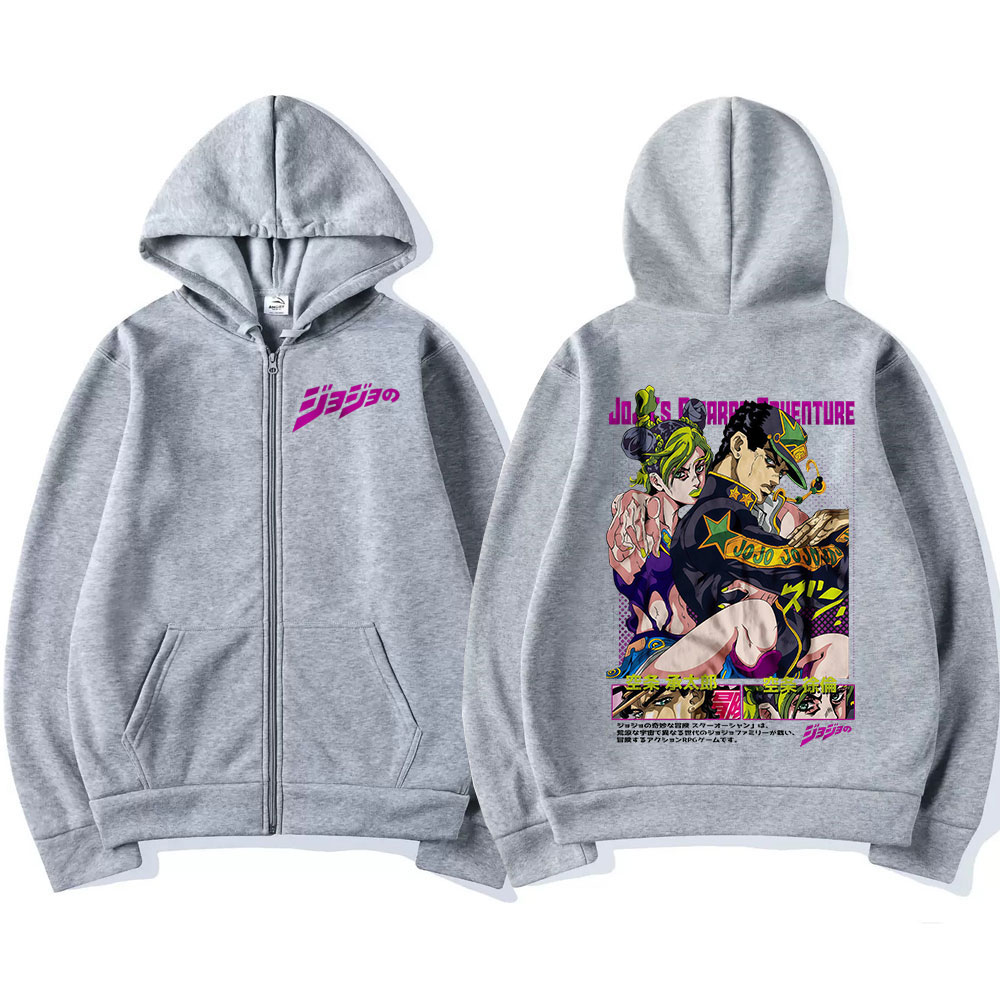 Anime Jojo Bizarre Adventure Z - Women'S Fashion Zip Hoodie のレビューと価格