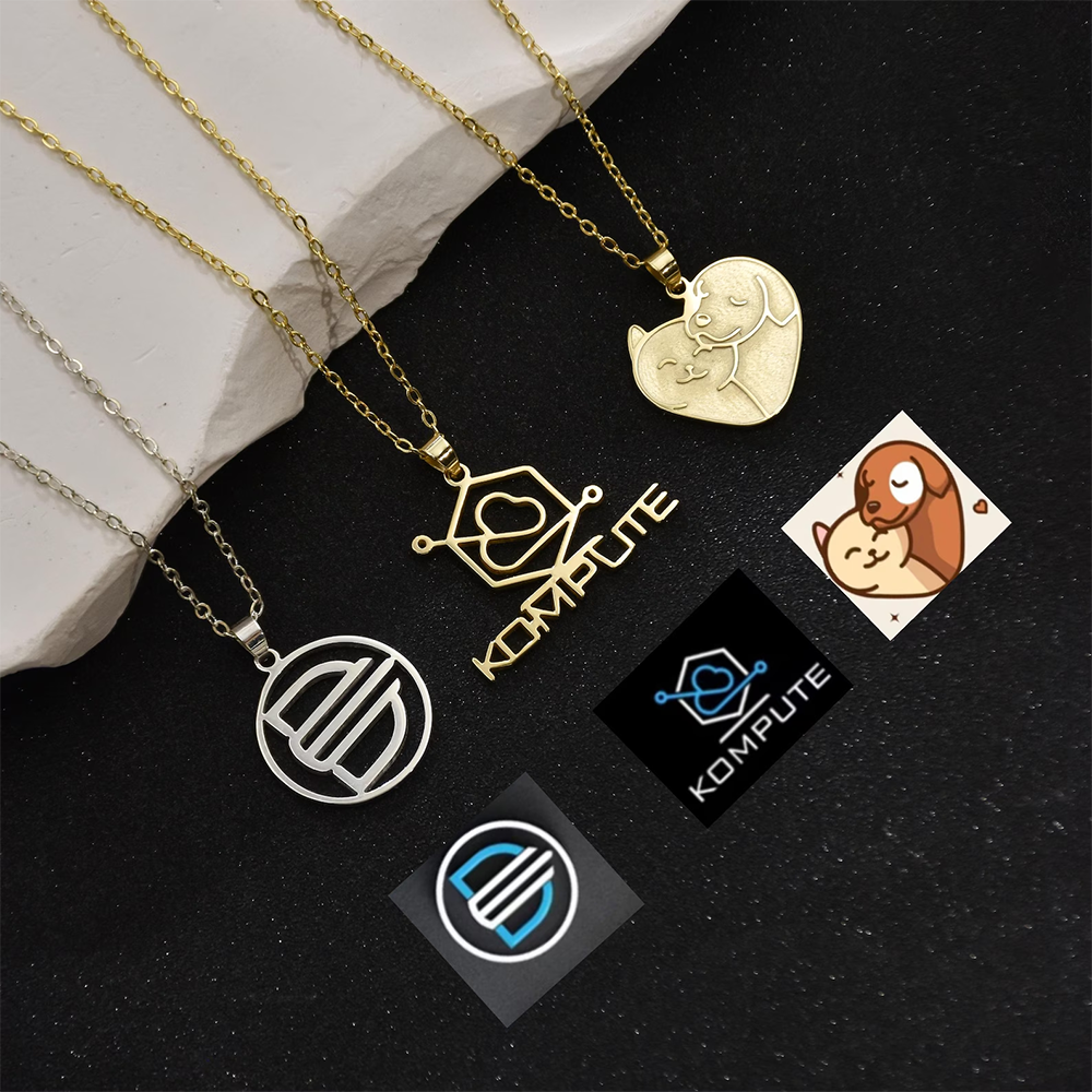Custom Company Logo Necklace P - Women Fashion Names のレビューと価格