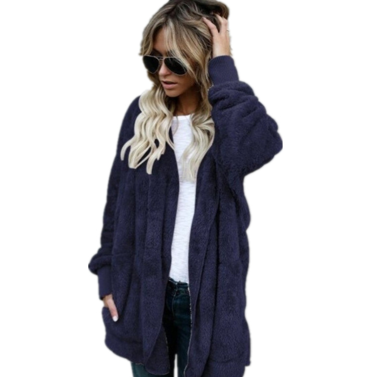 Warm Plush Faux Fur Coat Rever - Sherpa Coat Women のレビューと価格