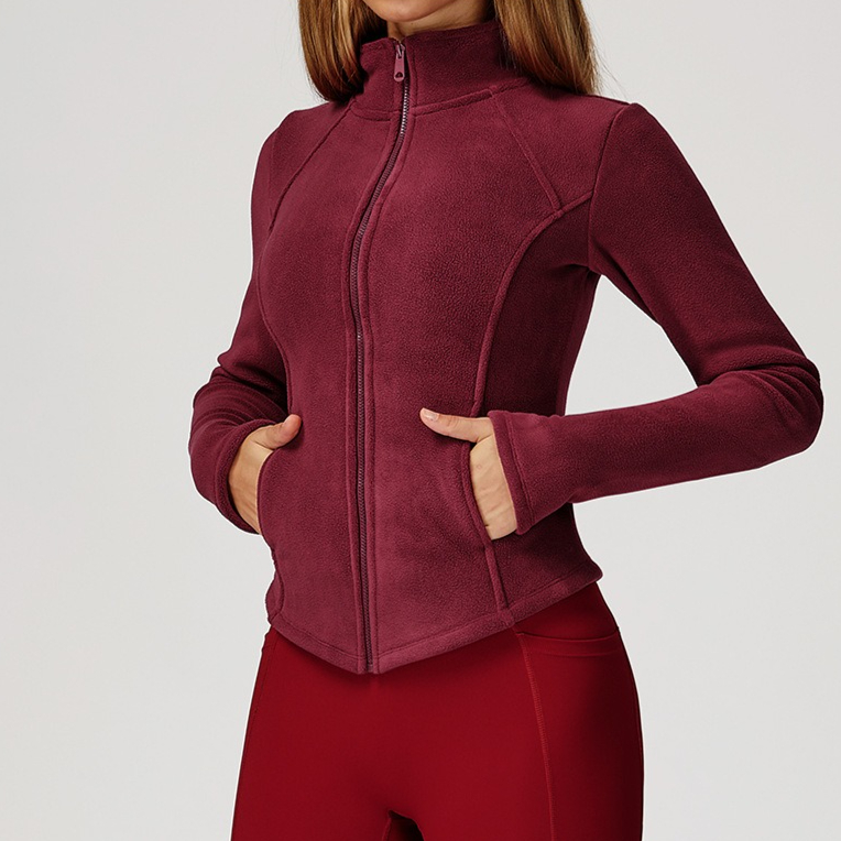 Sherpa Fleece Yoga Jacket Zipp - Sherpa Coat Women のレビューと価格