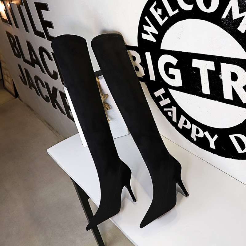 Pointed Toe Flock Sexy Over-th - Women Fashion Over 40 のレビューと価格