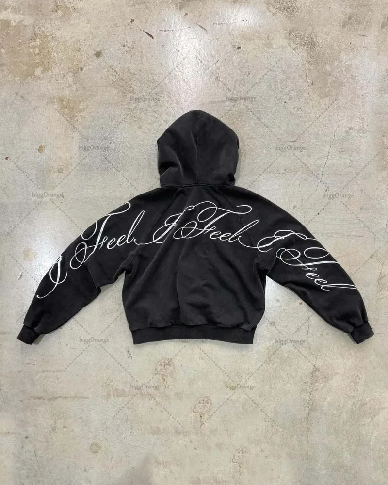 Y2K harajuku Gothic Letter Pri - Women'S Fashion Zip Hoodie のレビューと価格