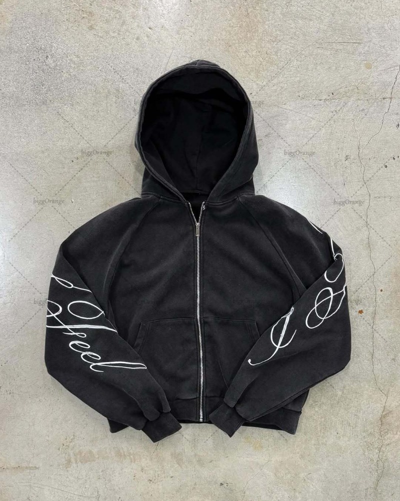 Y2K harajuku Gothic Letter Pri - Women'S Fashion Zip Hoodie のレビューと価格