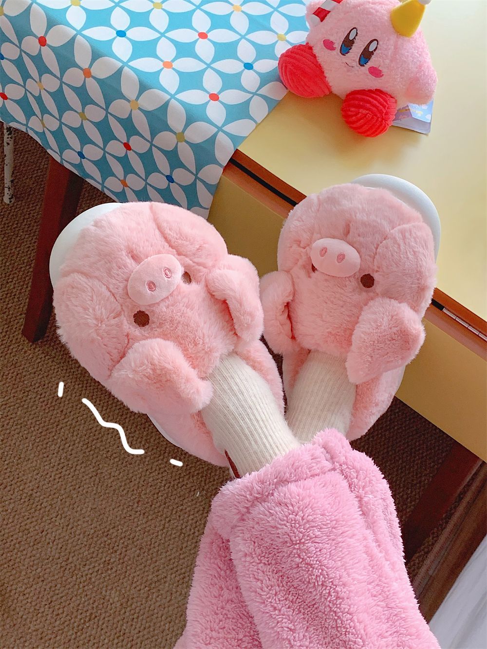 Feerldi Pink fluffy pig slippe - Women Fashion Images のレビューと価格