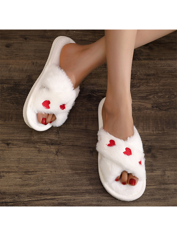 Cross Striped Furry Four Seaso - Women Fashion Images のレビューと価格