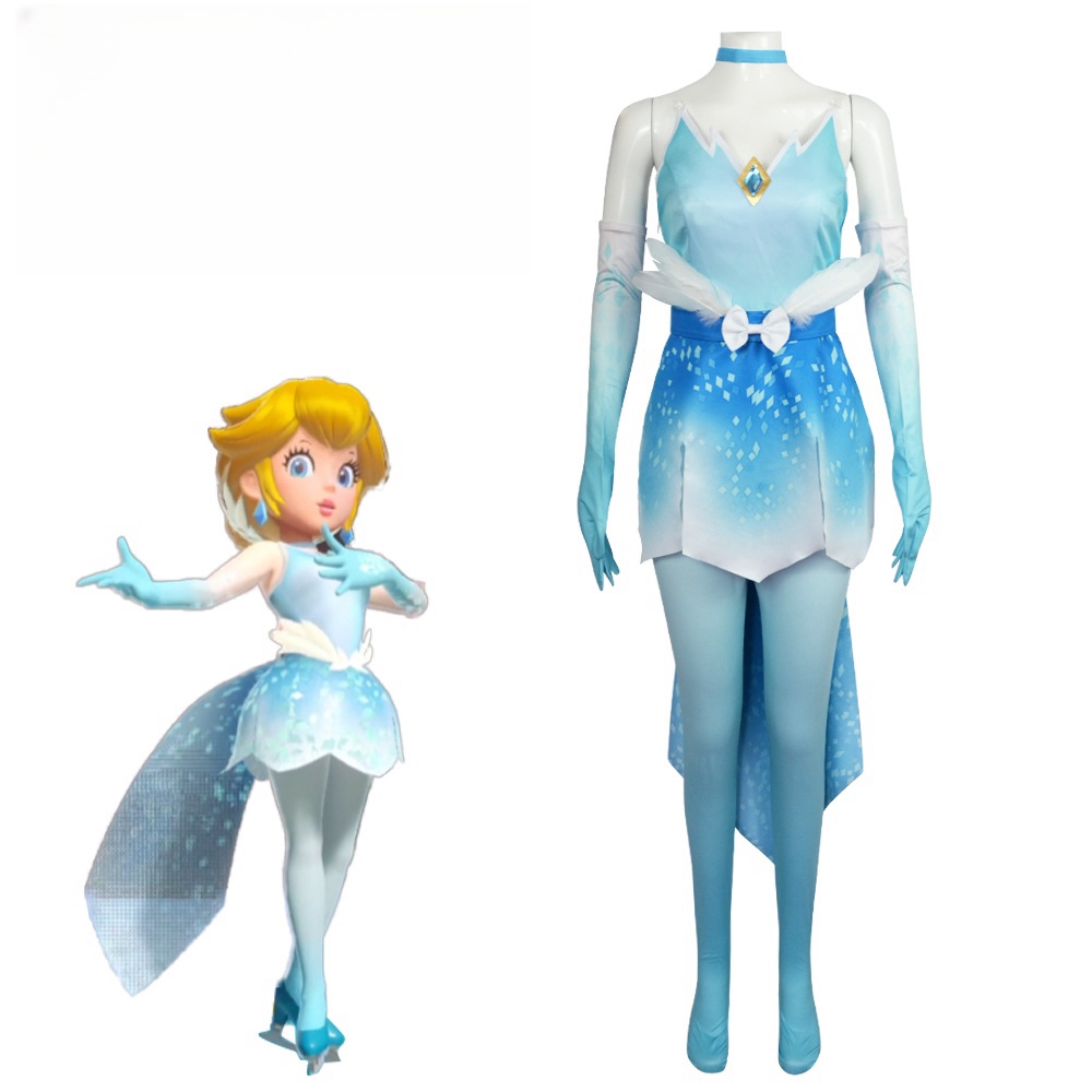Princess Peach Toadstool Dress - Women Queen Fashion のレビューと価格