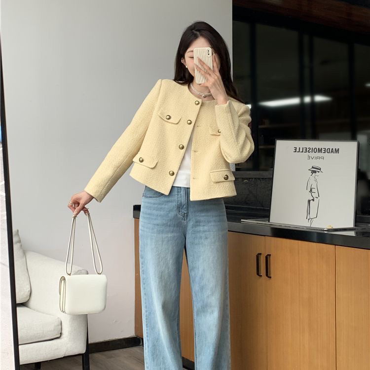 Tweed Jacket Embellished Butto - Sherpa Coat Women のレビューと価格