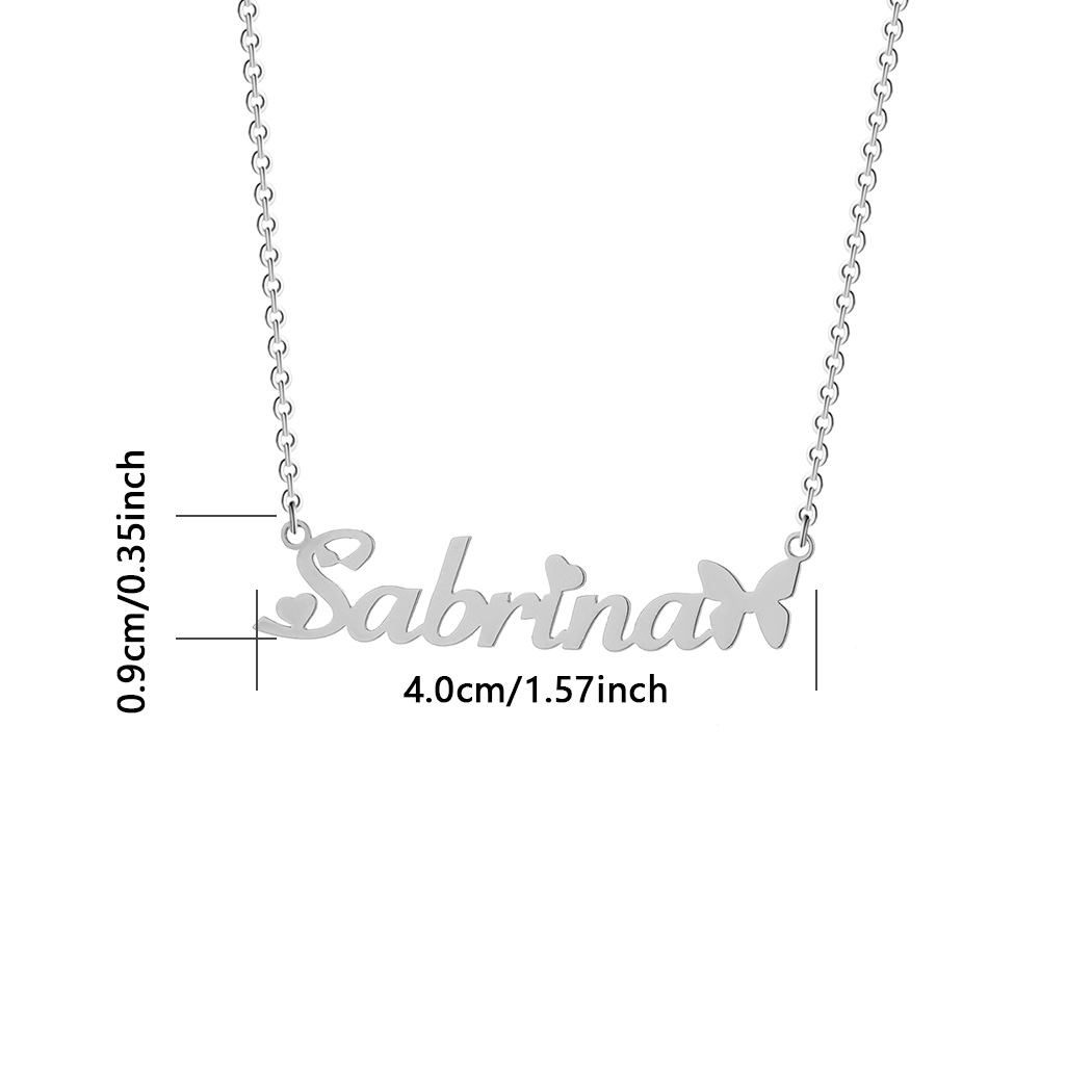 1pc Personalized Butterfly Nam - Women Fashion Names のレビューと価格