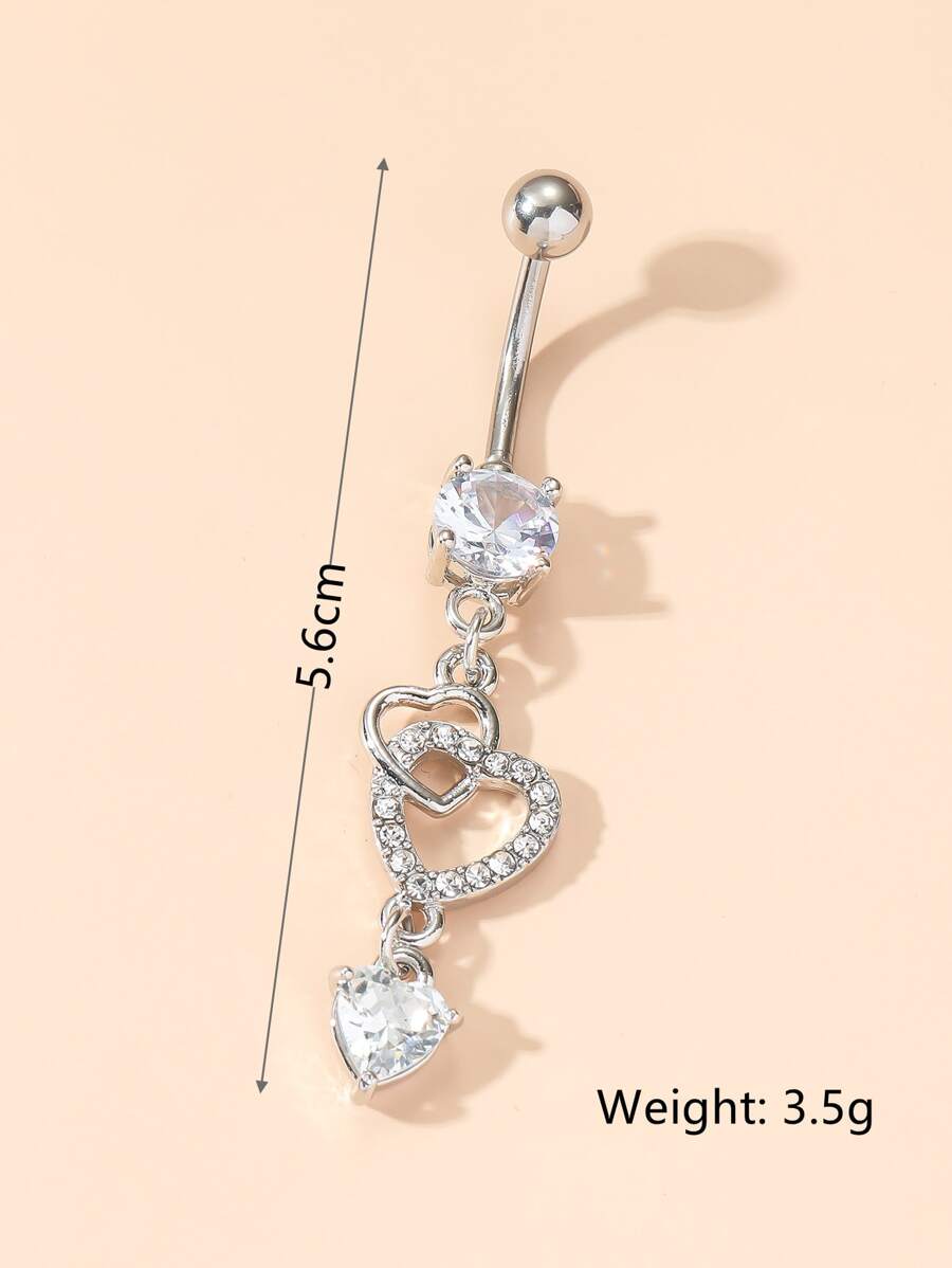 Heart-Dangling Cubic Zirconia  - Women Fashion Rings のレビューと価格