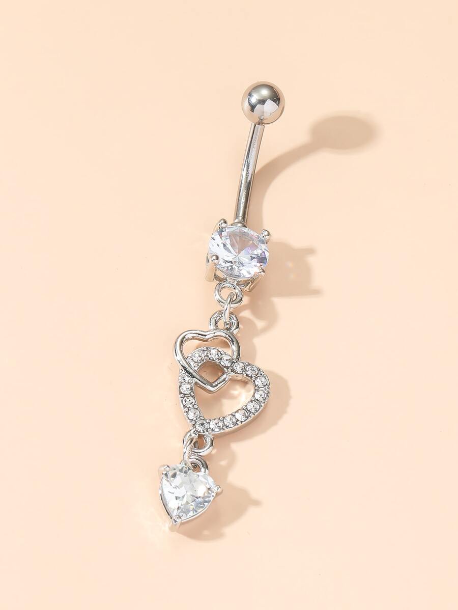 Heart-Dangling Cubic Zirconia  - Women Fashion Rings のレビューと価格