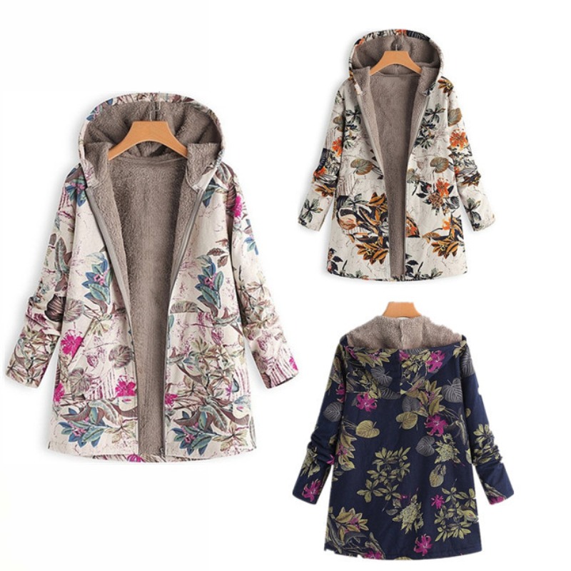 Womens Hooded Zipper Jacket Eu - Sherpa Coat Women のレビューと価格