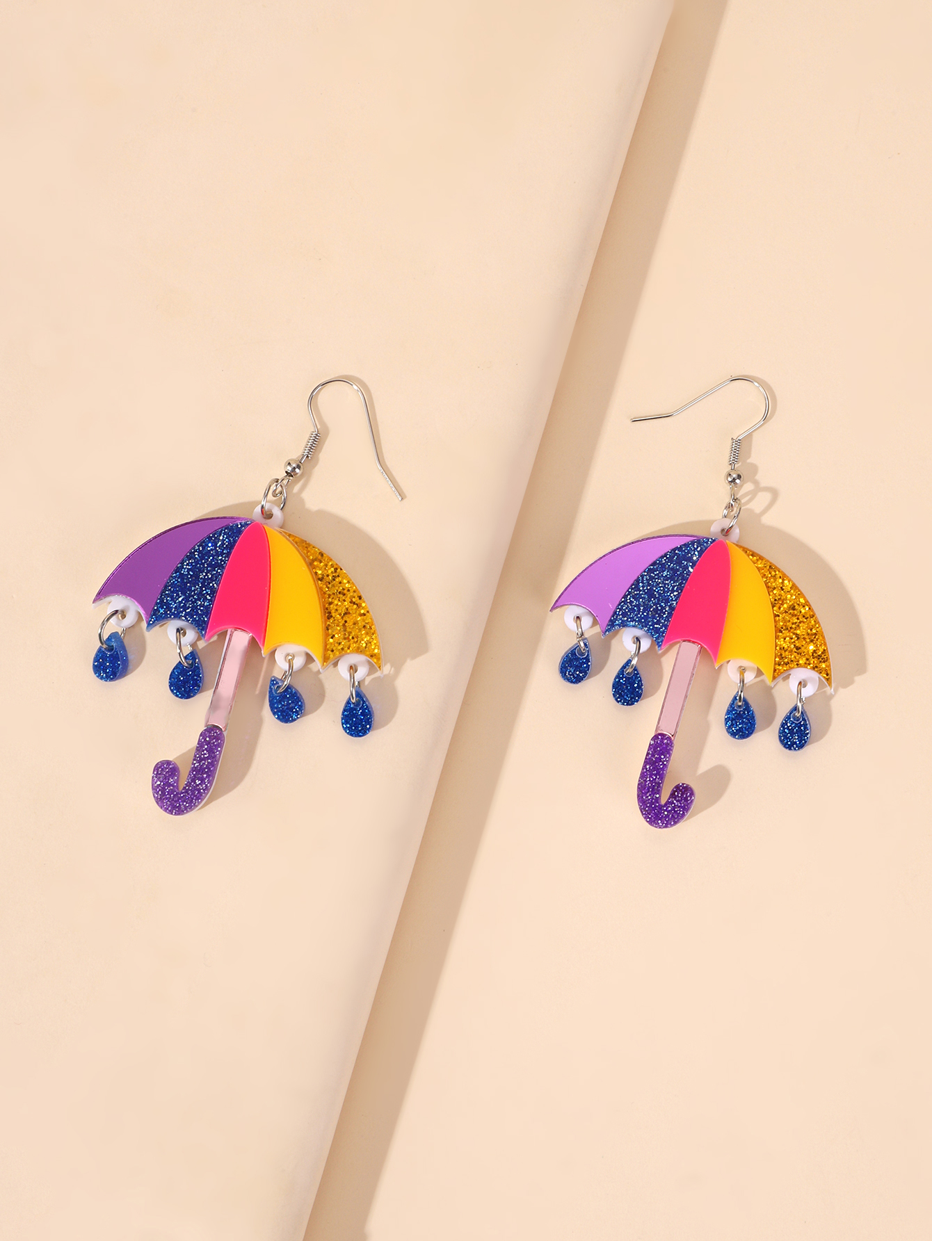 1pair Cute Acrylic Rainbow Col - Women'S Fashion Umbrella のレビューと価格