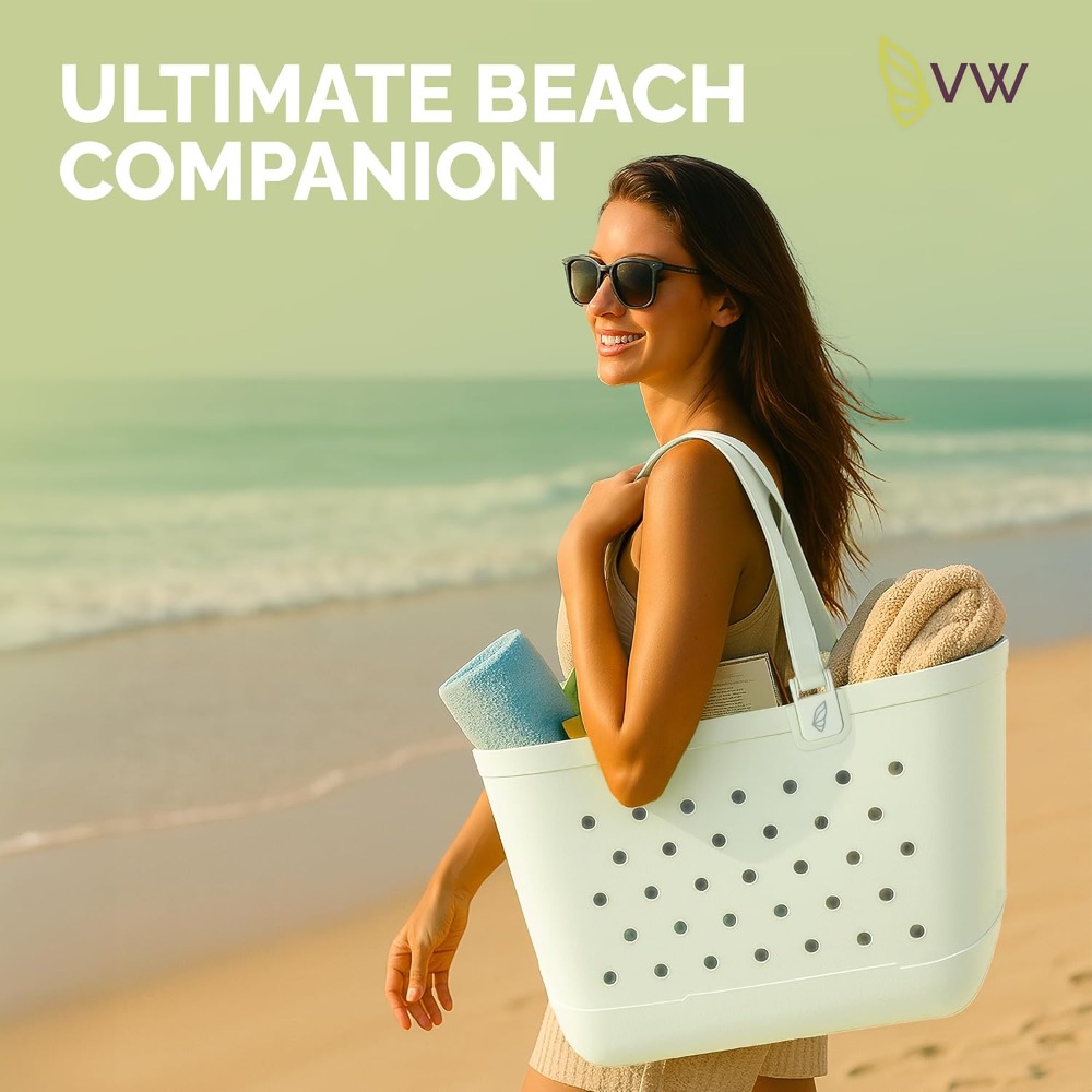 Large Rubber Beach Tote Bag -  - Canvas Tote Bag のレビューと価格